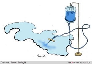 کاریکاتور دریاچه ارومیه محیط زیست