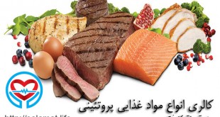 میزان کالری انواع مواد غذایی پروتئینی
