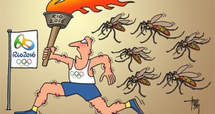کاریکاتور المپیک ریو و پشه زیکا